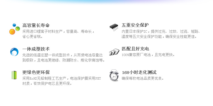 松下數(shù)碼相機(jī)電池LS-BCK7特點(diǎn)
